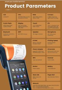 PDA Portátil Profesional con Escáner de Códigos de Barras y <span class=keywords><strong>QR</strong></span> Q6Pro 4G Net 3G+32G RAM +NFC con Terminal de Escaneo, Impresora de Recibos Inteligente - Product Image 5