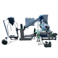 Ligne de granulation de sacs tissés en PP à double filtration certifiée CE avec compacteur et machine de pelletisation à anneau d'eau