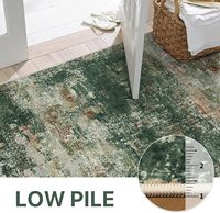Tapis d'intérieur abstraits modernes lavables 8x10 antidérapants doux pour salon grande taille chambre à coucher décoration intérieure abstrait vert/marron