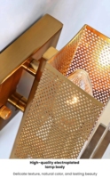 Lampe murale en cristal de fer LED JYLIGHTING avec design moderne finition dorée pour la décoration intérieure du salon
