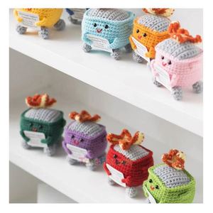 Custom Gift Keyring Plushie Knitted Woven Crochet Amigurumi Art Doll Animal Mini Small Plush Soft Toy Mushrooms Keychain <b>Ring</b> - Product Image 6