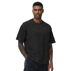 Camiseta negra de gran tamaño Vintage para hombre, ropa de calle con estampado de mapa gráfico holgada, traje diario, estilo Hip Hop, moda de moda - Product Image 2