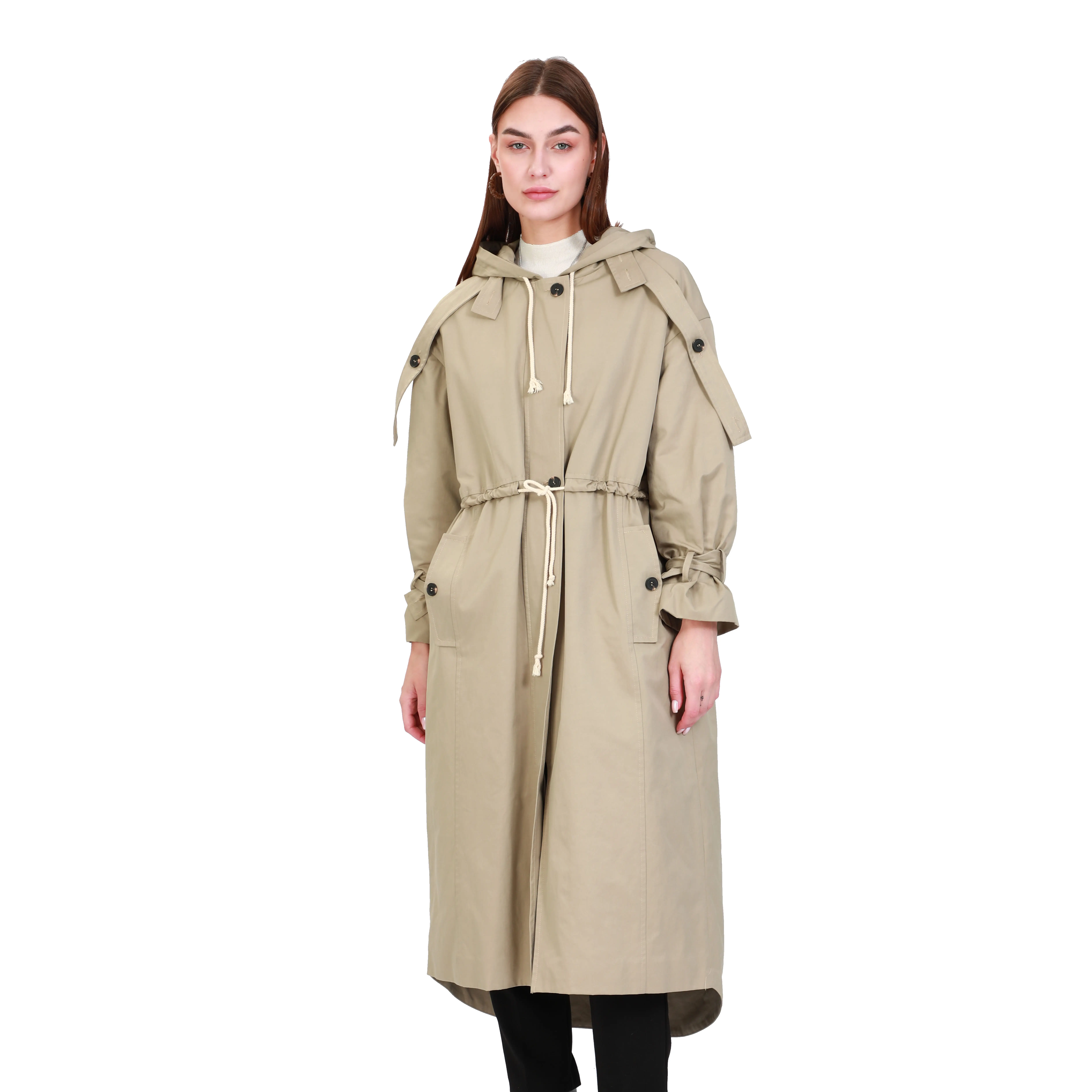 Korean Fashion High Quality Cheap Custom Digital pattern Trench Winter Women Plus Size Coats