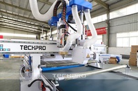 Machine de découpe CNC TechPro 1325 certifiée CE, machine de découpe CNC à lame de scie ATC, machine de découpe CNC entièrement automatique