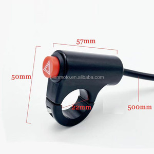 Nhôm Xe Máy nút nguy hiểm ánh sáng nút xe điện đôi cảnh báo khẩn cấp đèn tín hiệu flasher xe máy thiết bị chuyển mạch - Product Image 3