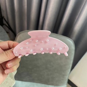 Di nuovo moda simpatici fermagli per capelli con stella di perle per donne e ragazze accessori per capelli con conchiglia di acetato francese - Product Image 6
