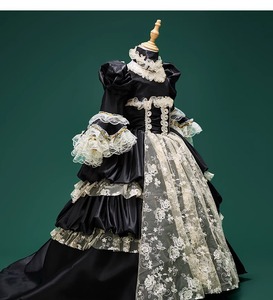 <span class=keywords><strong>Robe</strong></span> de soirée victorienne <span class=keywords><strong>Marie</strong></span>-<span class=keywords><strong>Antoinette</strong></span> pour fille QWZ254, <span class=keywords><strong>robe</strong></span> de bal médiévale avec appliques, costume de fête d'anniversaire, chapeau - Product Image 2
