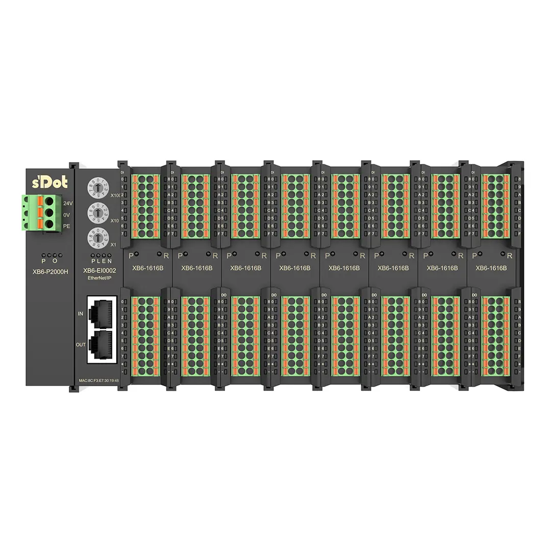 Solidot - مجموعة محول حركة حركة حاسوبي PROFINET وحدة IO عن بعد موزعة لجهاز التحكم المنظم، طراز PLC IP20 | XB6-PN2002ST