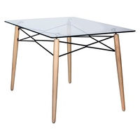 Prix d'usine ensemble de table basse en verre acrylique pieds ronds modernes en métal de luxe table centrale pour le salon