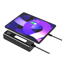 Nouvelle arrivée, batterie externe mobile en alliage d'aluminium PD45W à charge rapide, chargeur de batterie de voiture 12V, démarreur de voiture avec lumière LED