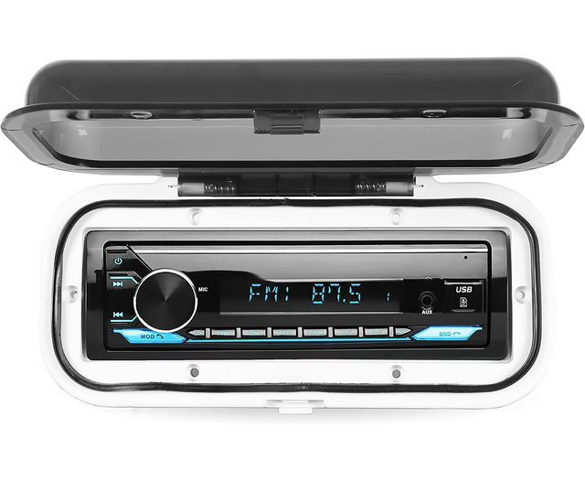 OEM & ODM Water Resistant ABS Plastic Smoky Marine Radio Cover Boat Stereo Guard Easy Installation DIBEISI DBS3000