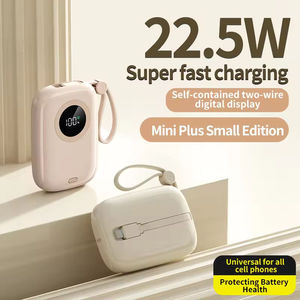 พาวเวอร์แบงค์กันน้ำ 10000mAh พร้อมสายชาร์จ C-in-C ในตัว ขนาดกะทัดรัด น้ำหนักเบา บางเฉียบ พกพาสะดวก รองรับการชาร์จเร็ว - Product Image 6
