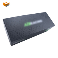 Logo personnalisé noir mat papier carton étui à lunettes couvercle et base coffrets cadeaux pour emballage de lunettes de soleil
