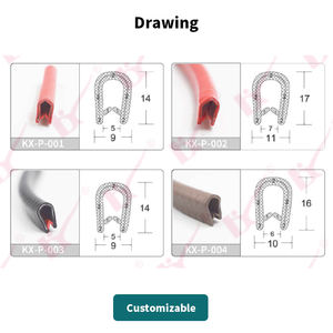 הטוב ביותר נמכר מוצרי גומי העליון אטם קצה ערוץ קצה גומי אוטומטי רצועות האטום pvc דלת חלון חם pvc - Product Image 3
