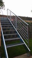Industrielle Außenstahltreppen und -laufstege mit verzinktem Stahlgitter - Langlebig & Umweltfreundlich