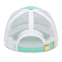 Casquette de camionneur NatureBotanic en popeline avec appliqué de jardin, 6 panneaux, broderie 3D en relief, logo, maille unie, personnalisable, bicolore, pour l'extérieur