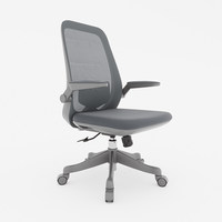 Chaise de bureau ergonomique en maille respirante avec accoudoirs fixes, pivotante et réglable en hauteur, design moderne et minimaliste pour réunions et consultances