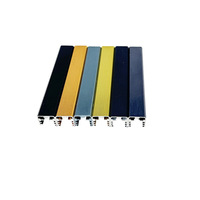 Rampe d'escalier murale en alliage d'aluminium ultra-étroite de 20 mm avec fixation par verre, style moderne minimaliste, pour intérieur et extérieur