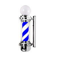 Ensemble de poteaux de barbier à LED de style moderne Vente en gros Salon de coiffure Clignotant Lumière de coiffure Tenture murale