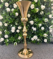 Support de fleurs en or de luxe, décoration de centre de table de mariage en cristal pour la maison et la décoration de table de fête