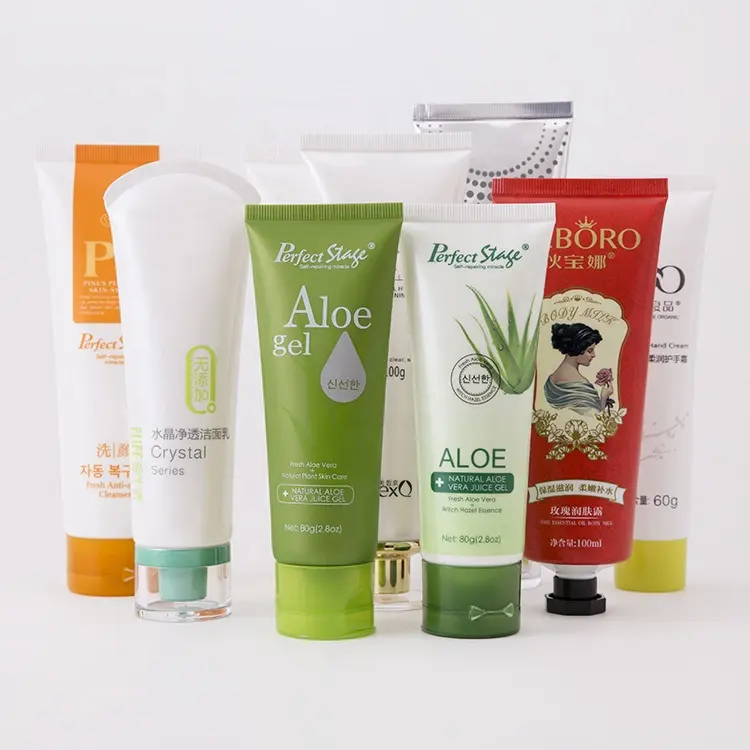 Custom low price 80ml Soft Tube Biodegradable Cosmetic Containers Pack Aloevera Hand Cream