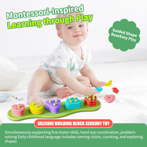 Bloques de Construcción de Rompecabezas - Bloques Sensoriales Educativos de Silicona con Temática de Animales y Naturaleza - Aptos para Niños - Product Image 3