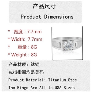 yunnique Women's Geometric Sapphire <b>Ring</b> Prong Setting Stainless Steel Fashion Jewelry Gift - Product Image 4