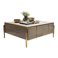 Meuble TV de luxe léger en marbre Table basse Combinaison italienne simple moderne Meubles TV sur pied pour salon