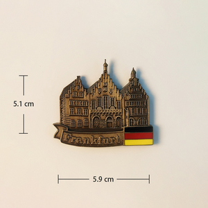 Imán de Refrigerador Personalizado de Aleación de Zinc con Diseño Creativo de Colonia Alemana, Berlín, Frankfurt, Chapado en Oro - Product Image 3