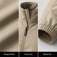 Veste coupe-vent légère personnalisée pour homme, col montant, respirante, fermeture éclair intégrale, poches zippées, pour voyage, trajets quotidiens, décontractée, extérieur
