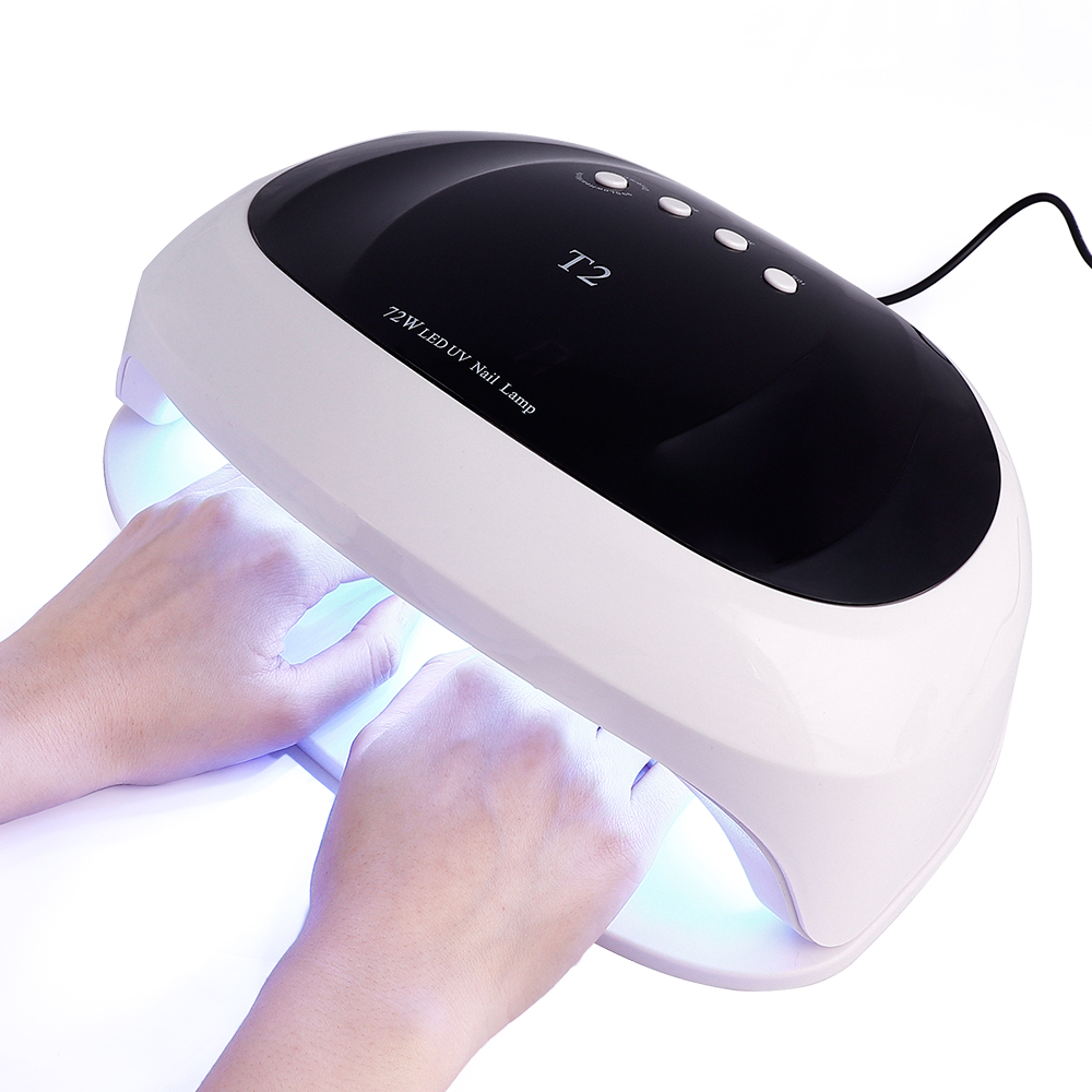 T2 УФ ногтей лампа 72 Вт Dual руки и ноги сухой лак для ногтей с 36 светодиодами для маникюра (гель-Маникюр), лампа для сушки дизайн
