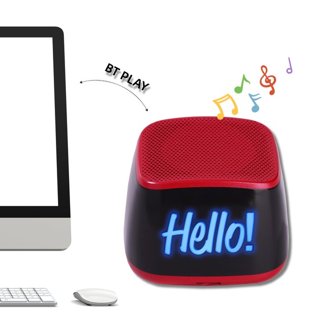 Mini Small Gift Bluetooth Speaker TWS Wireless BT Portable Loud Speaker with 1200mA Battery and Big LED Logo Customized