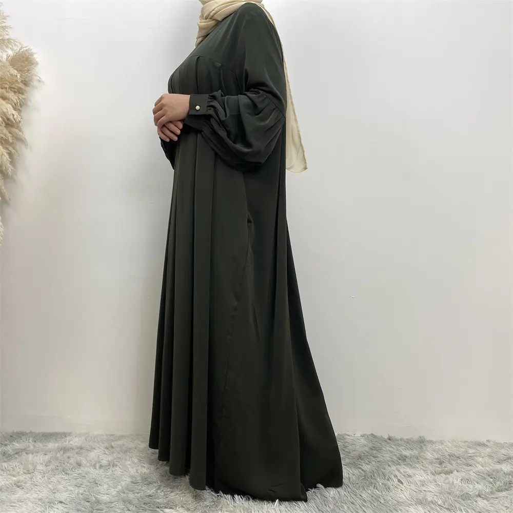 Boa Qualidade Novo Design Mulheres Moda Muçulmana Manga Comprida Abaya Vestuário Islâmico Abaya Tecido