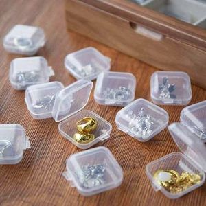 Mini hộp hình chữ nhật rõ ràng nhựa lưu trữ đồ trang sức trường hợp <span class=keywords><strong>container</strong></span> bao bì hộp cho Bông Tai Nhẫn hạt hộp nhỏ - Product Image 4