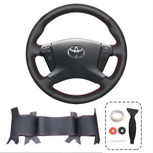 Accesorios de coche decoración Interior cuero Artificial costura a mano cubierta del <span class=keywords><strong>volante</strong></span> para <span class=keywords><strong>Toyota</strong></span> <span class=keywords><strong>Avensis</strong></span> 2007 - Product Image 1