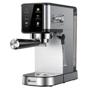 Cafetera Espresso Eléctrica Semiautomática Anbolife, Cafetera Cappuccino con Pantalla Táctil, Carcasa de Acero Inoxidable, 19 Bares - Product Image 4