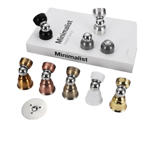 <span class=keywords><strong>Mini</strong></span> Tope de puerta de acero inoxidable ultracorto, sin perforaciones, fuerte succión de pared magnética, silencioso, anticolisión, pared corta silenciosa - Product Image 4