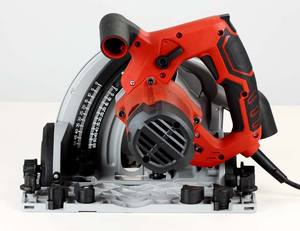 Sierra circular de inmersión de 165 mm y 1400 W, modelo 2026, con riel guía para trabajar la madera y cortes en V - Product Image 3