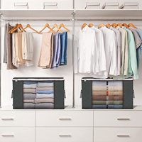 Boîtes de rangement pliables pour vêtements, organiseurs de placard pour couvertures et tissus, en matériau non tissé, design multifonctionnel