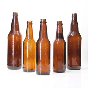  도매 홈 양조 앰버 Kombucha 맥주 유리 병 밀폐 쉬운 와이어 스윙 탑 캡