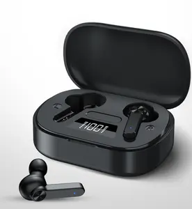 Headset Stereo Nirkabel Mini Kembar Tak Terlihat, Contoh Gratis Earbud Binaural Elektronik