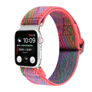 Adatto per <span class=keywords><strong>Apple</strong></span> Watch Band <span class=keywords><strong>Apple</strong></span> Watch9-1 cinturino in Nylon Iwatch8SE metallo polsino da sole cinturino elastico 38mm 42/44/45/46/49MM - Product Image 4