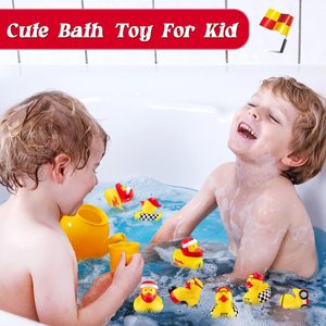 Pilote de course 2 pouces masse personnalisé imprimé PVC caoutchouc en forme de canard baignoire jouets de bain avec motifs ajoutés - Product Image 4
