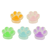 Cabochon a forma di zampa di gatto in resina colorata e luminosa, che si illumina al buio, per fiocchi per capelli, decorazioni fai da te, scrapbooking e decorazioni per telefoni.