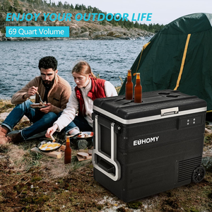 Refrigerador de coche de 12 voltios Congelador portátil 65L con ruedas <span class=keywords><strong>Compresor</strong></span> portátil de una sola zona para conducir con adaptador de CA - Product Image 3