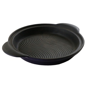 Poêle en <span class=keywords><strong>fonte</strong></span> émaillée avec surface ondulée, deux poignées, idéale pour griller, servir, <span class=keywords><strong>nettoyage</strong></span> facile - Product Image 2