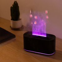 Mini diffuseur d'arômes à flamme LED colorée, diffuseur d'air personnalisé pour la pièce, ultrasonique 220 ml, diffuseur d'arômes à flamme USB avec certifications CE, RoHS, FCC