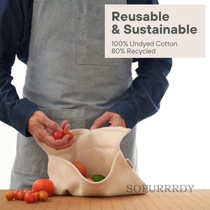 Bolsas Reutilizables para Guardar Vegetales con Logotipo Personalizado, Bolsas Transpirables y Lavables de Algodón para Refrigerador - Product Image 5