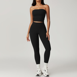 Conjunto de Yoga AL para Mujer al por Mayor, Trajes Deportivos con Sensación de Desnudez, Monos Transpirables de Secado Rápido, <span class=keywords><strong>Spandex</strong></span>/Nailon, Dos Piezas para Entrenamiento - Product Image 6