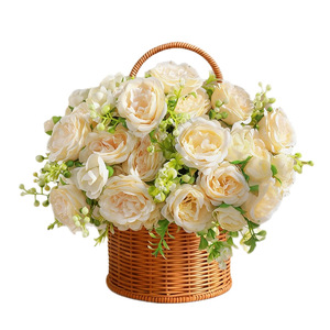 Flor Artificial de Peonía y Rosa Persa, 5 Cabezas, Estilo Primaveral, Flor de Seda en Relieve para Decoración del Hogar, Boda y Día de San Valentín - Product Image 5